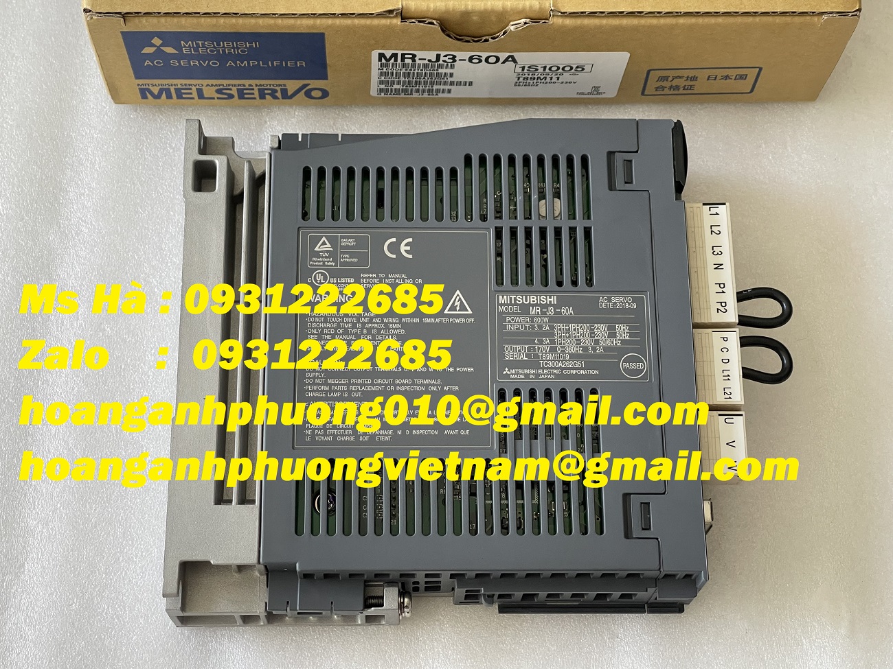 MR-J3-60A, mitsubishi, Bộ điều khiển 600W, chính hãng